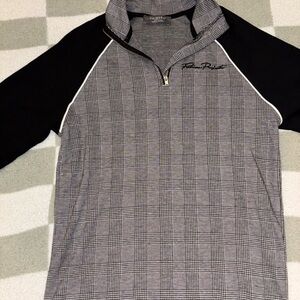 Primark Black and Gray Zip-Up Sweater